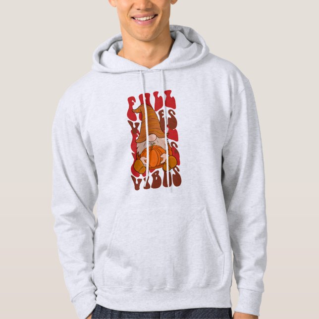Fall Vibes Gnome Hoodie (Framsida)