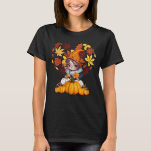 Fall Vibes Gnome Pumpkin Heart Hej Autumn Vibes T Shirt