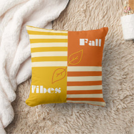 Fall Vibes Gult och Orange för höstkomfort Kudde