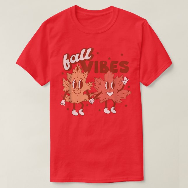 Fall Vibes Höst löv & Pumpkin, Fall Tha T Shirt (Design framsida)