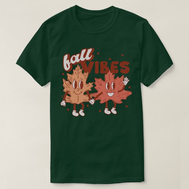 Fall Vibes Höst löv & Pumpkin, Fall Tha T Shirt (Design framsida)