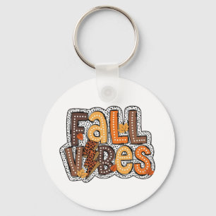Fall Vibes Höst löv Pumpkin Spice Thanksgiving Nyckelring