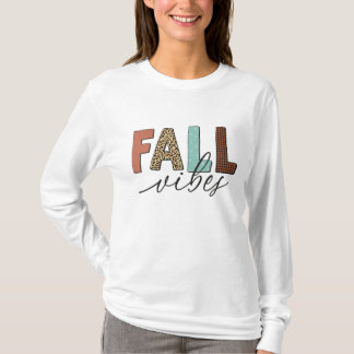 Fall Vibes Långärmad Shirt! 🍂 🏈 ☕️ T Shirt