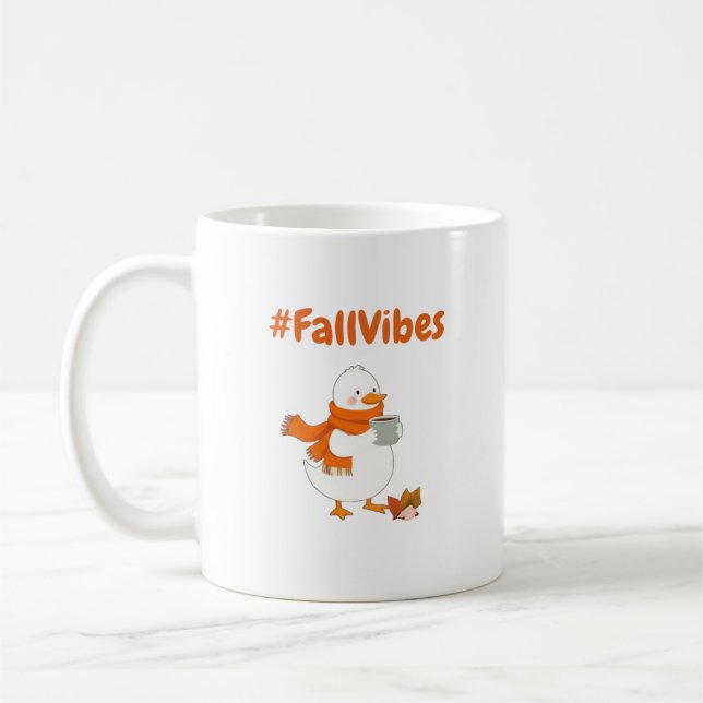 Fall Vibes Mugg - höstdesign för Anka-kaféet Cute  (Vänster)