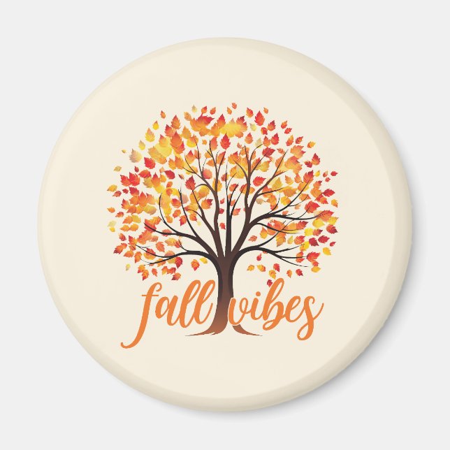 Fall Vibes - Mysiga Fall Träd Magnet (Framsidan)