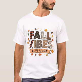 Fall Vibes Mysiga säsongsgrafik T Shirt