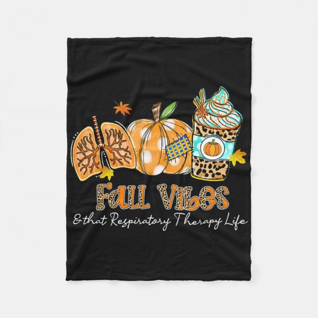 Fall Vibes och andningsbehandling Life Lung Fleecefilt (Framsidan)