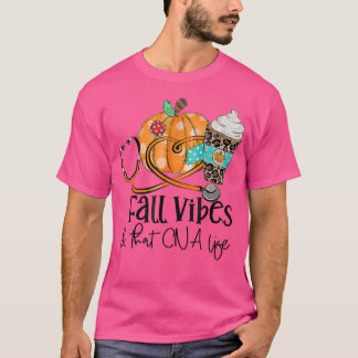 Fall Vibes och Cna Life Pumpkin Leopard Thanksgivi T Shirt
