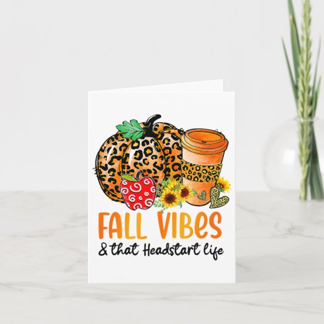 Fall Vibes och den där högstarten Life Pumpkin föl Kort (Framsida)