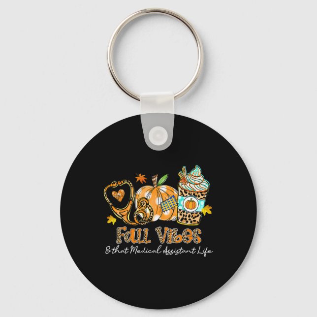 Fall Vibes och den medicinska Istant Life Stethosc Nyckelring (Framsida)