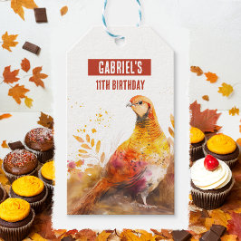 Fall vibes Pheasant - Födelsedagsfest - Presentetikett