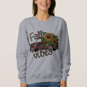 Fall Vibes Pickupa Lastbil och solblommor T Shirt