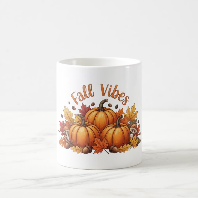 Fall Vibes Pumpkin - Mysigt höst Kaffemugg (Center)
