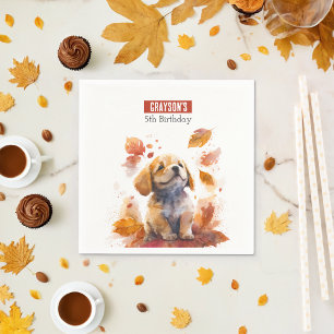 Fall vibes Puppy - Födelsedagsfest - Pappersservett