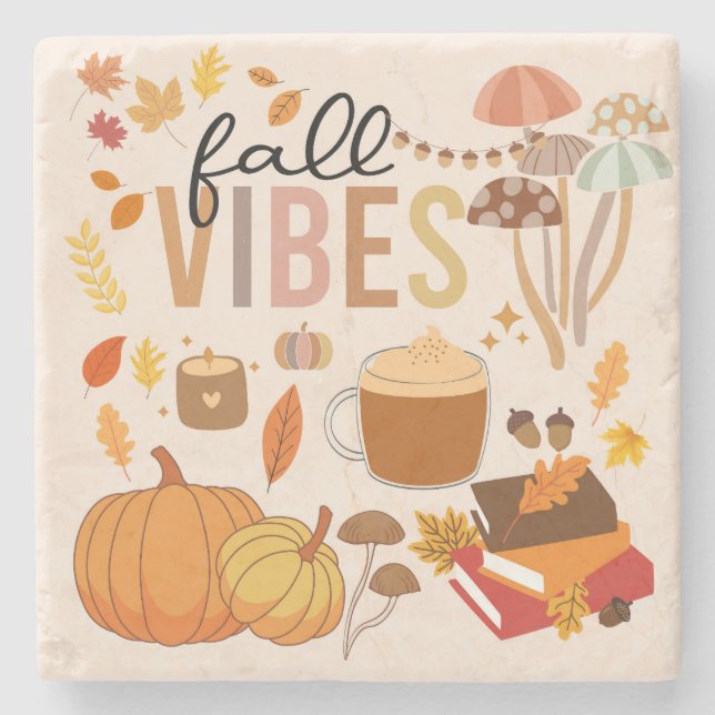 Fall Vibes Stenunderlägg (Framsidan)