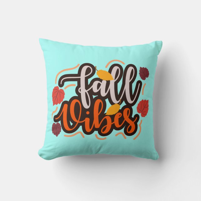 Fall Vibes Throw Pillow Kudde (Framsida)