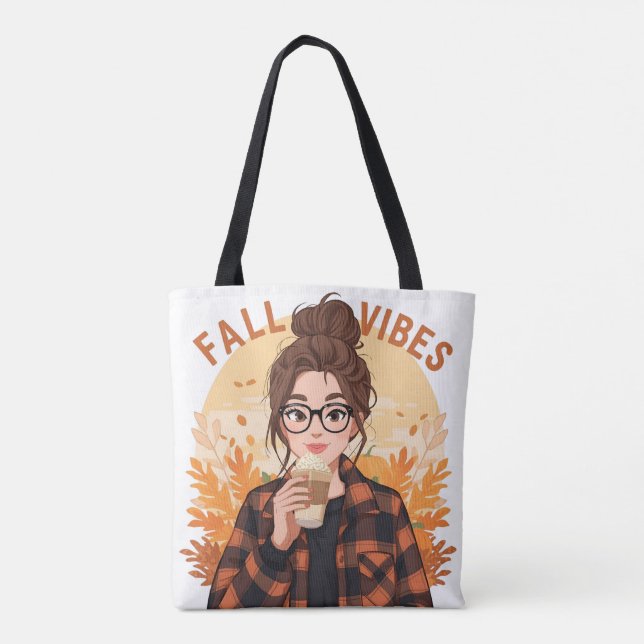 Fall Vibes Tote Tygkasse (Baksida)
