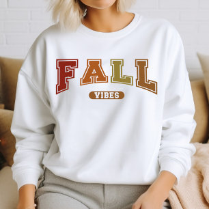 Fall Vibes Trendiget Hösten Varsity Sweatshirt T Shirt