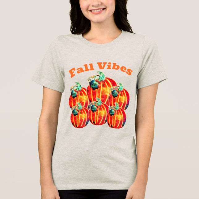 Fall Vibes Tri-Blend Shirt T (Framsida)