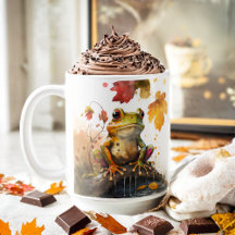 Fall Vibes Watercolor Frog -