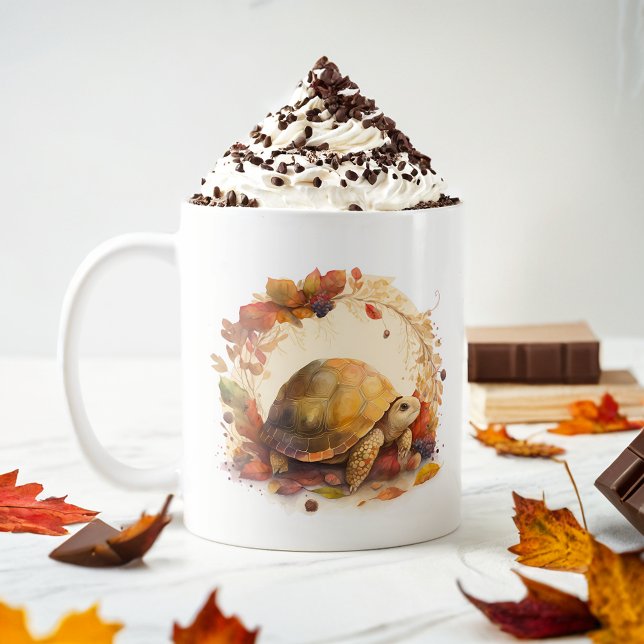 Fall Vibes Watercolor Tortoise - Kaffemugg (Skapare uppladdad)