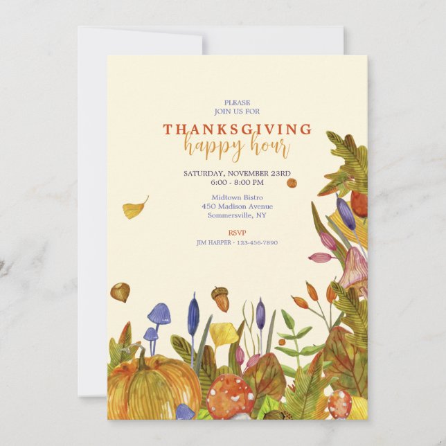 Fall Vibrancy Inbjudningar (Framsida)