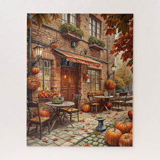 Fall Village Street Puzzle Pussel