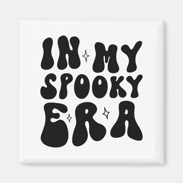 Fall Vintage i min talartid Retro Halloween Magnet (Framsidan)