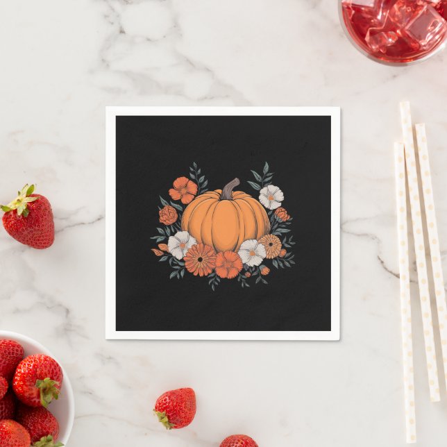 Fall Vintage Pumpkin Höst-Thanksgiving Pappersservett (Insitu)