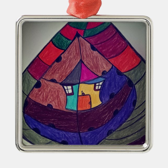 Fall-/vinterdesign för Metall Julgransprydnad Metall (Framsidan)