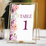 Fall Violet Magenta Lila Blommigt Flower Bröllop Bordsnummer<br><div class="desc">Det här är ett Fall Violet Magenta Lila Blommigt Flower Bröllop Bordsnummer!</div>