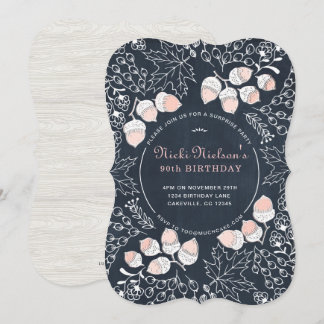 Fall Vuxen Födelsedagsfest inbjudan-milsten Inbjudningar