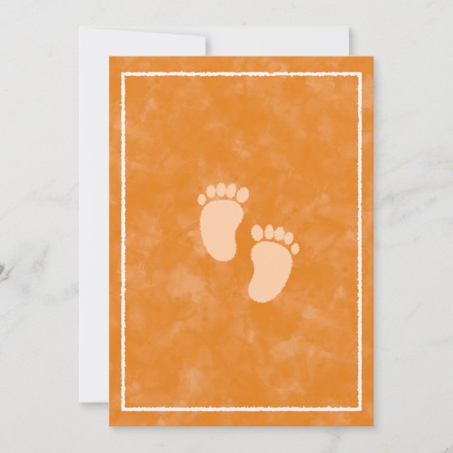 Fall Watercolor Baby Shower Rektangel Mall  (Framsida)