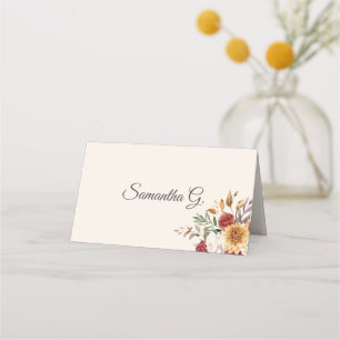 Fall Watercolor Botanical Placeringskort
