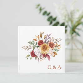 Fall Watercolor Botanical Tack Kort