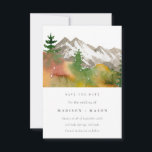 Fall Watercolor Mountain Gräs Träd Spara datum Spara Datumet<br><div class="desc">🍂 Fall Watercolor Mountains Gräs Träd Spara datum - Ett vackert bergslandskap med vattenfärg finns på vår Spara datum i en vacker färg-palett. Modern, minimalistisk typografi finns också med. Spara datumet ingår i en samling. Baksidan av inbjudan visas som rost, men du kan enkelt ändra bakgrunden till spelar ingen roll...</div>