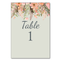 Fall Watercolor Peach och Grönt Bröllop