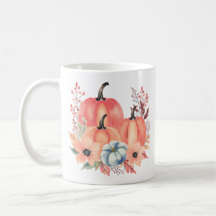 Fall Watercolor Pumpkin Boho Kaffemugg