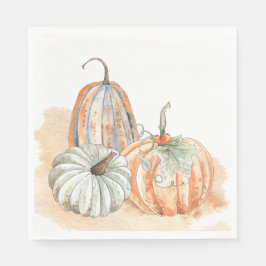 Fall Watercolor Pumpkins-Thanksgiving Pappersservett