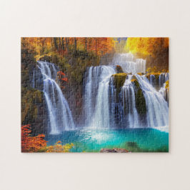 Fall Waterfall 4 Dagens pussel Jigszawa nyligen
