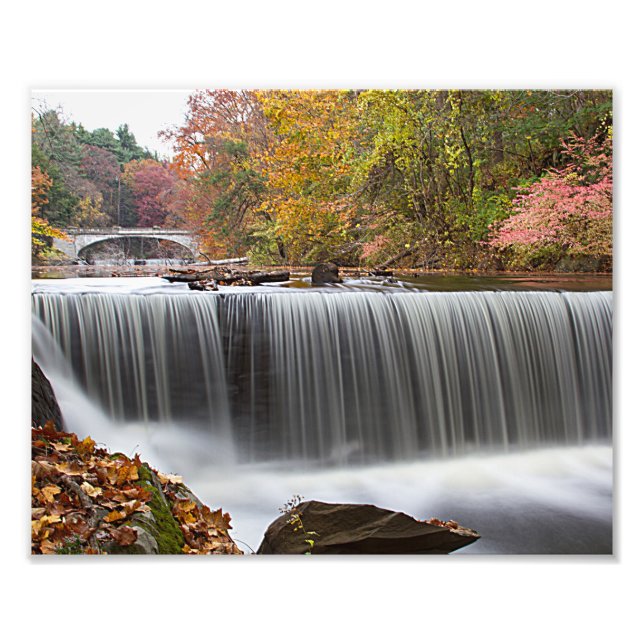 Fall Waterfall i Vanderbyggda Fototryck (Framsidan)