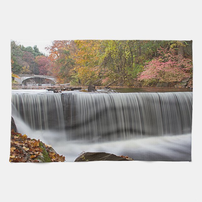 Fall Waterfall i Vanderbyggda Kökshandduk (Horisontell)
