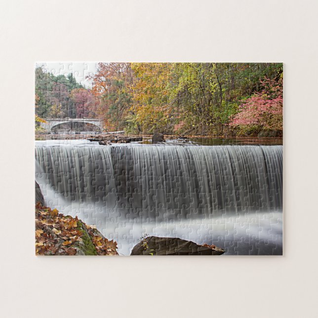 Fall Waterfall i Vanderbyggda Pussel (Horisontell)