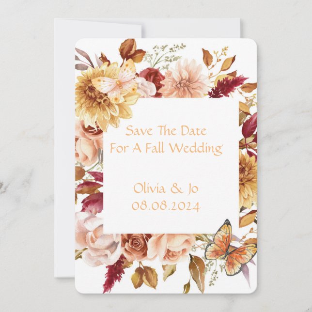 FALL WEDD ROMANTICE SPARA DATUM DATUMET (Framsida)