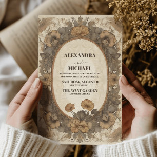 Fall Wedding Art nouveau Inbjudningar