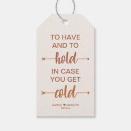 Fall Wedding Blanket Favor Presentetikett