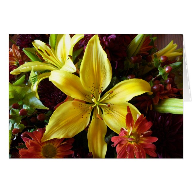 Fall Wedding Bouquet OBS Kort (Framsidan Horizontal)