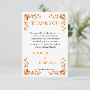 Fall Wedding Cooper & Rebecca Tack för ditt kort