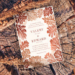 Fall Wedding Elegant Bohemian Watercolor Inbjudningar<br><div class="desc">Ställa in stämningen för firande under hösten med den här Eleganten Bohemian Watercolor Call, som innehåller mjuk höst löv i varma terracotta, bruna och krämtoner. Med sin blandning av jordnära färg, boho bohemian charm och modern enkelhet erbjuder denna inbjudan en perfekt blandning av rustik elegans och säsong romantik. Om du...</div>