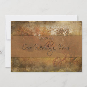 FALL WEDDING FÖRNYELSE VOWS INVITATION INBJUDNINGAR